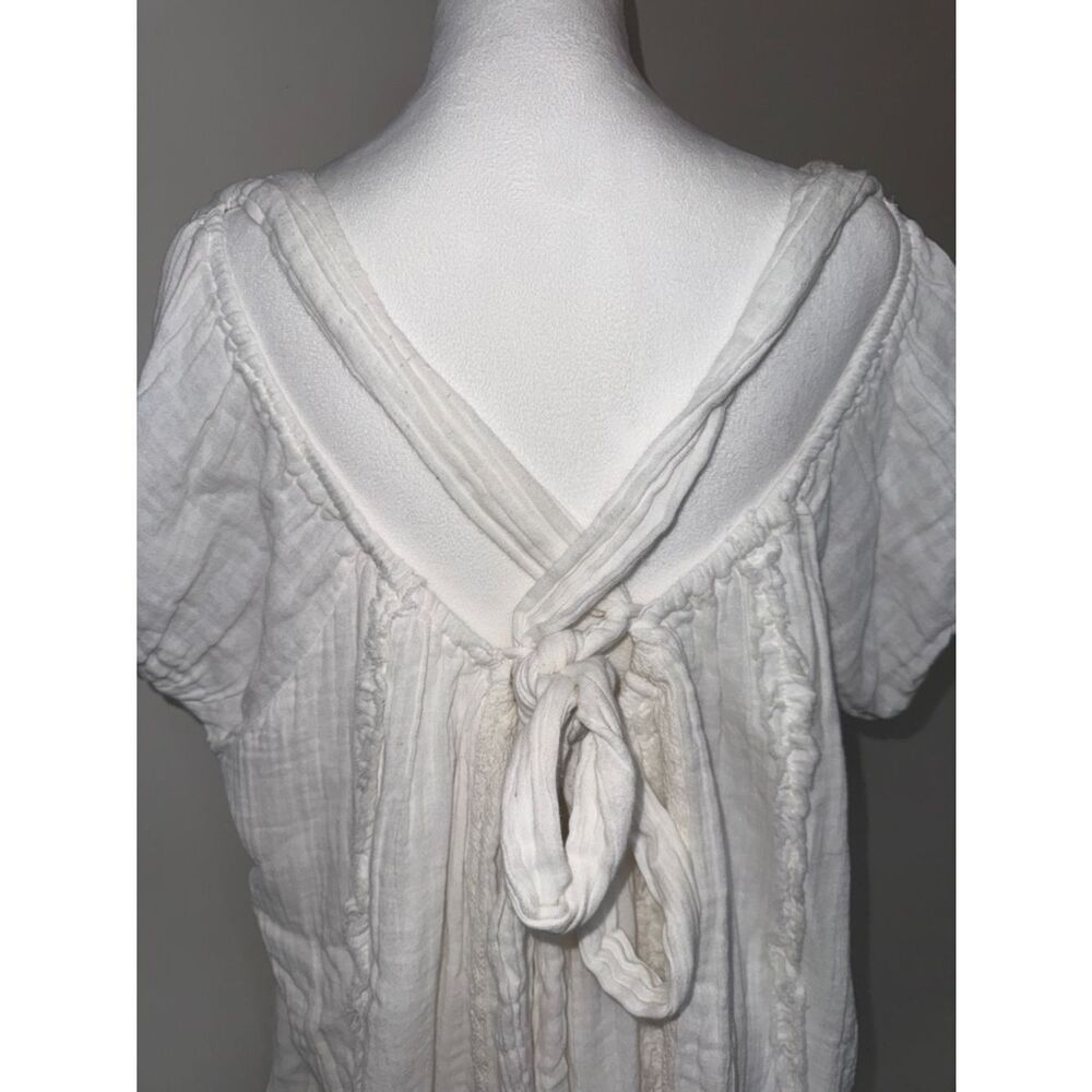 Free People White Boho Peasant Tunic - Picture 7 of 10